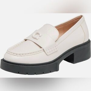 New Coach Leather Loafers with Black Soles